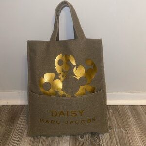 Marc Jacobs Daisy Burlap Tote canvas Bag